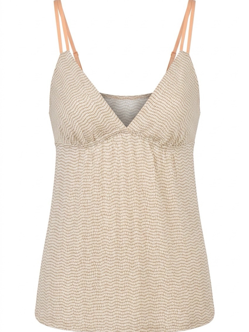 Silk Camisole by Geren Ford, Cream Textured Spaghetti-Strap